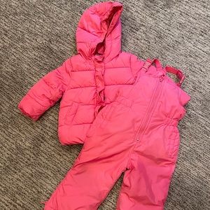 Toddler GAP pink snowsuit - size 18-24 months